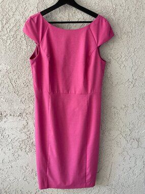 Banana Republic Pink Midi Sheath Dress 14 Spring Wedding Guest Cocktail Party